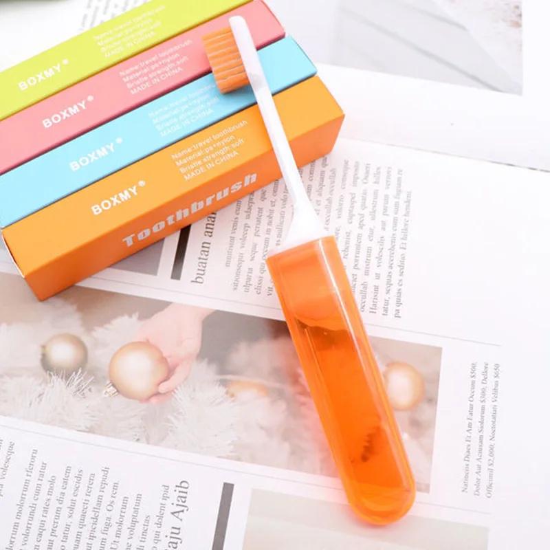 1/4pcs Folding Travel Toothbrush, Portable & Saves Space with Case, Soft Bristles for Camping Business Trips, Oral Care Kit