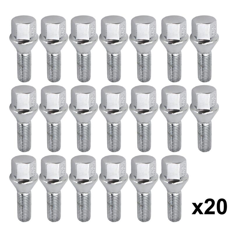 20x Car Wheel Bolts Lugs Nuts M12X1.5 17mm Hex For BMW 1 3 5 6 7 Series Z1 Z3 Z4 X1 X5 Mini E82 E88 E90 E92 E93 E39 E60 E65 E89