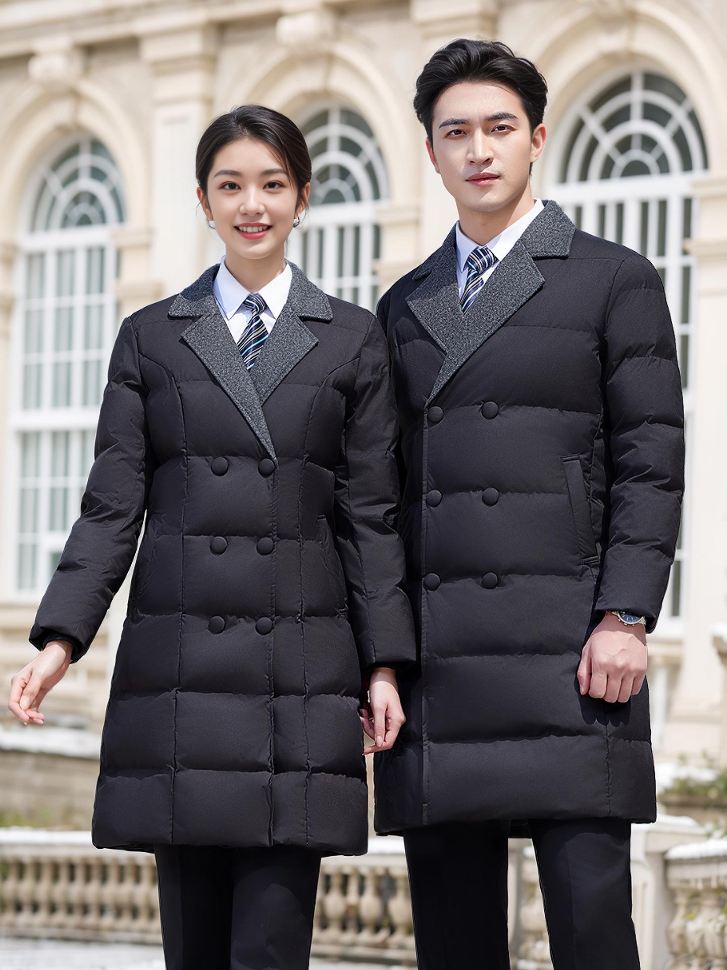 

2025 Women s Mid-Length Cotton Jacket: Winter Style, Unisex Workwear for Elegant Commuting XXXXL