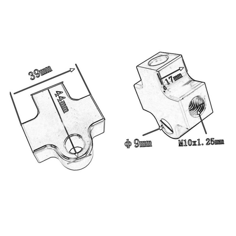 Hydraulischer Bremsleitungskonnektor-Satz mit T-Stück für Motorräder und ATVs