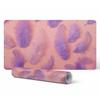 Anti-slip Desk Mat with Feather Graphics On a Pastel Background 90x45 Cm