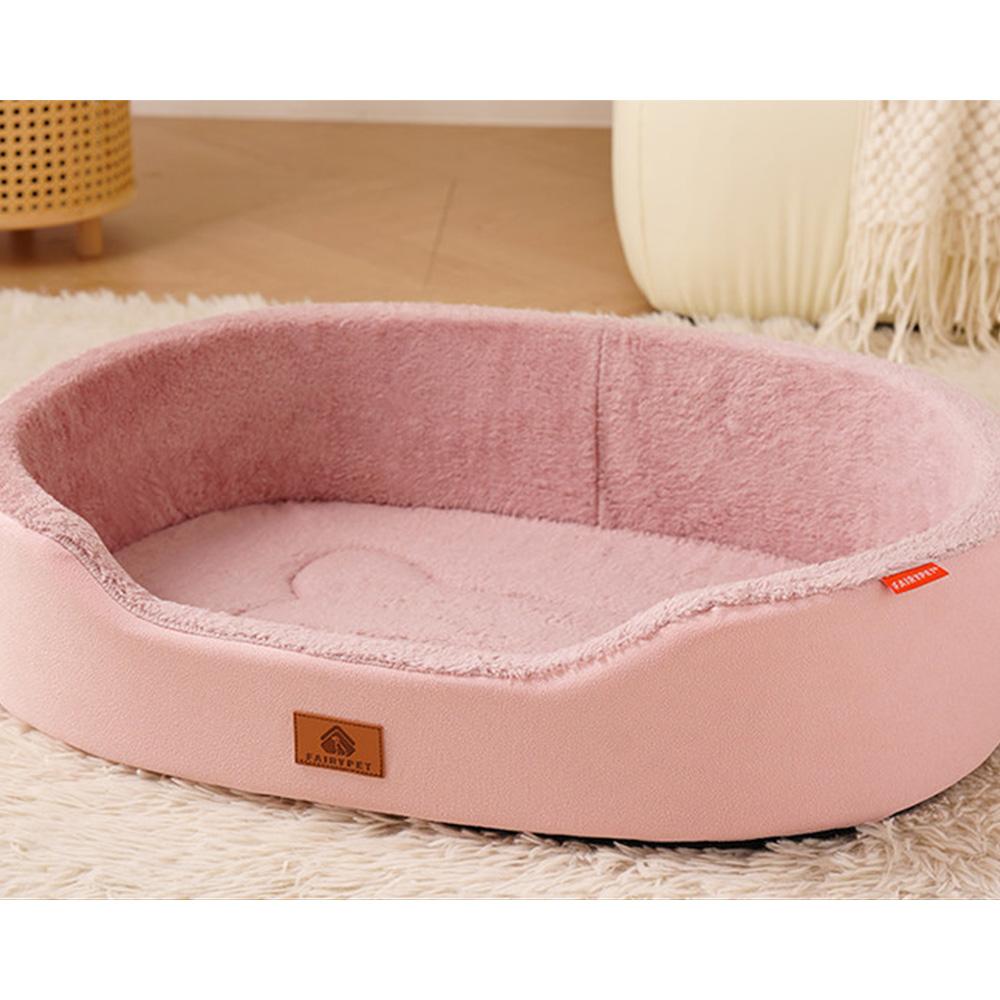 Washable Oval Shape Fashion Winter Cat Bed Cave Dog Bed with Sides Polyester Non-Slip Orthopedic for Medium Animals