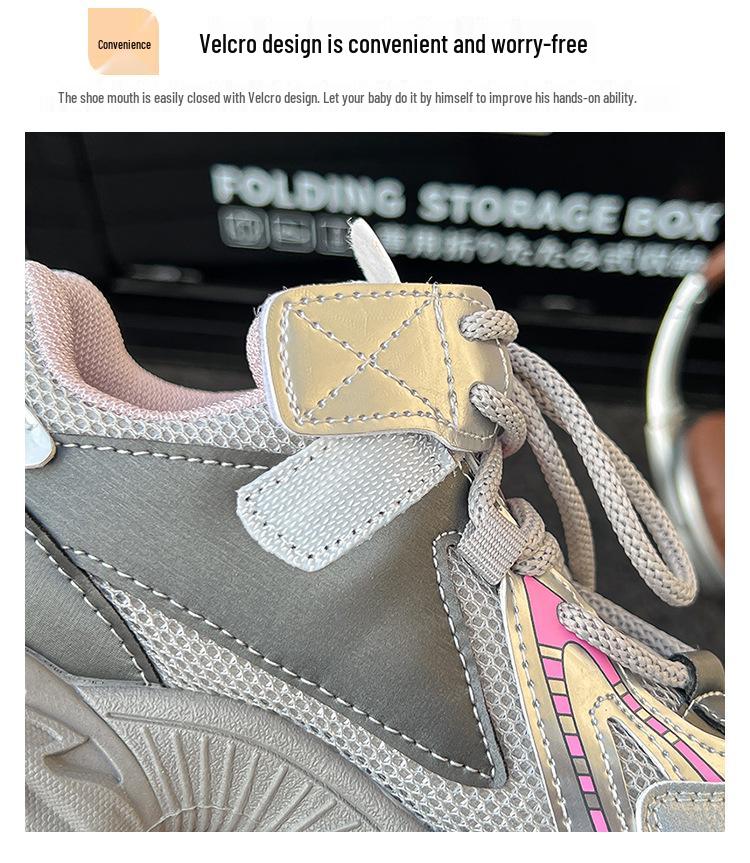 Modne sportowe buty na grubej podeszwie w koreańskim stylu dla dziewcząt i chłopców 2025