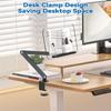 ABJJ Desk Clamp Bookshelf For Reading, Ergonomic Design,Adjustable Height To 20 Inch With Swivel Base Cookbook Holder
