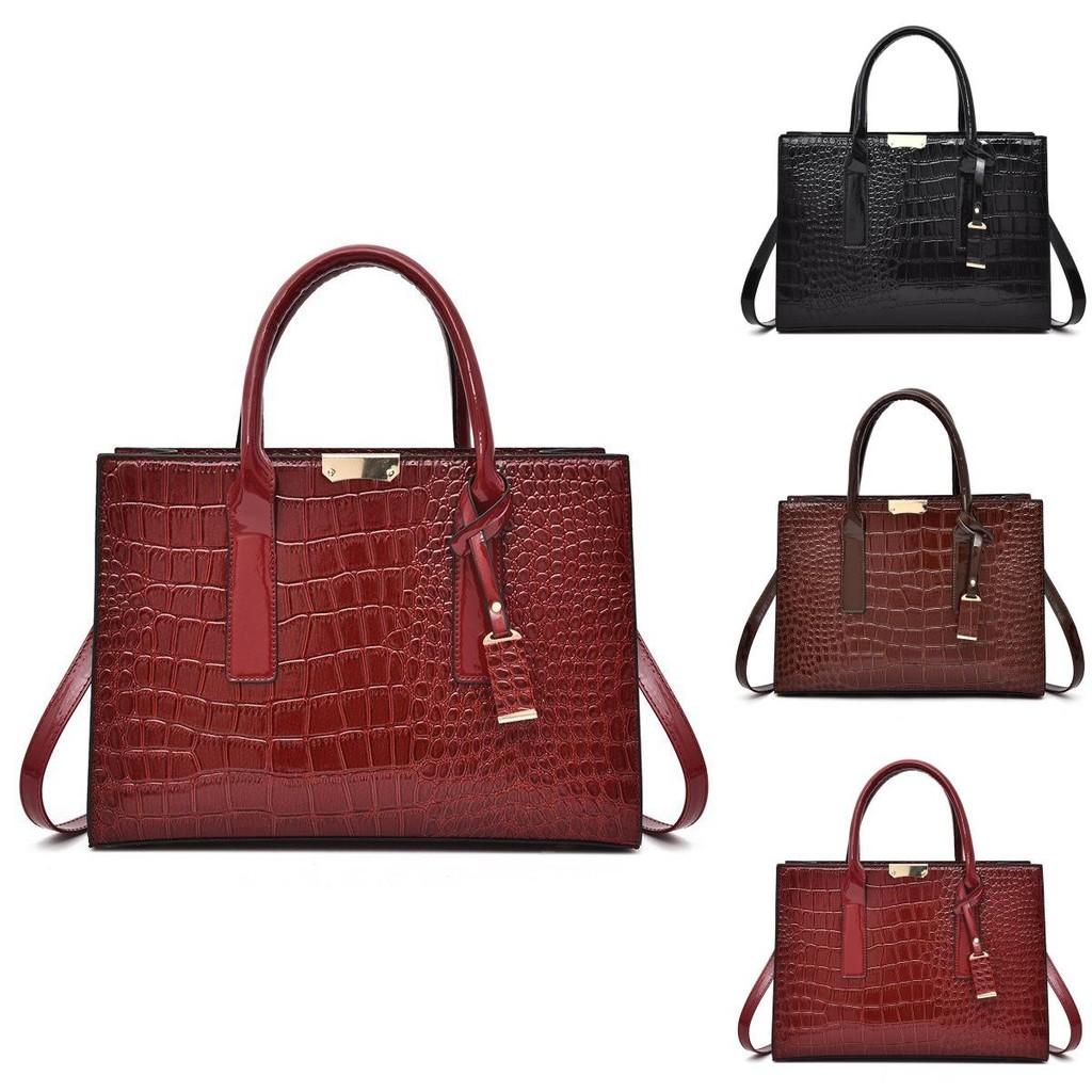 Trendy 2023 Fashion Large Crocodile Texture Tote Bag For Stylish Women In Various Colors