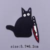 Animal Holding a Knife Patch Iron On Patches On Clothes Stripe Badge Embroidery Patches For Clothing Cartoon Patch For Clothes