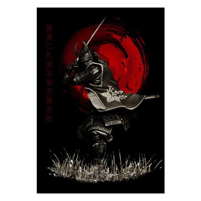 Japonský starověký vojenský velitel plakát vinobraní malba na plátně nástěnná malba v domácí výzdobě obývacího pokoje bez rámečku