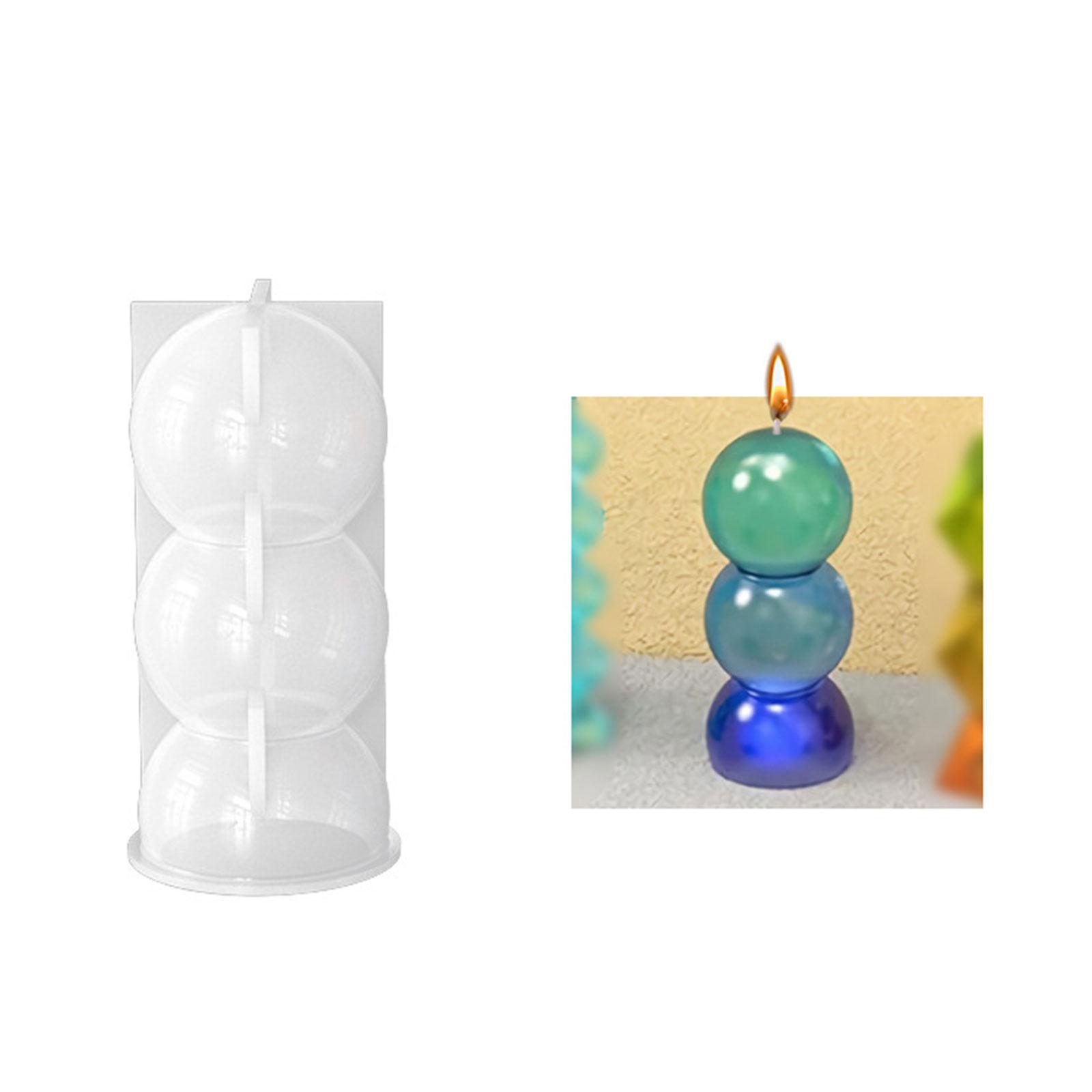 Cylinder Candle Molds 3D Geometric Silicone Molds Resin Mold for Candle Making Aromatherapy Craft Candle Making Molds