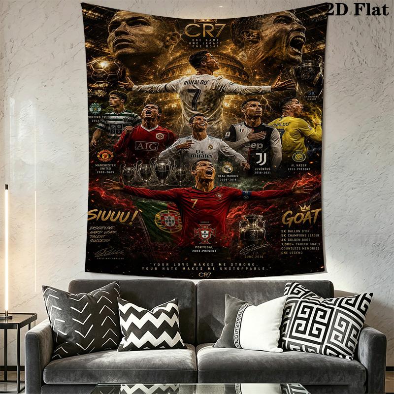 Ronaldo'S Dynamic Celebration Threepiece Set 1 Duvet Cover 2 Pillowcase Without Core Bedding Set Soft And Comfortable