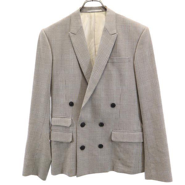 

FACTOTUM Made in Japan wool Glen Check Pattern tailored jacket Men s Used