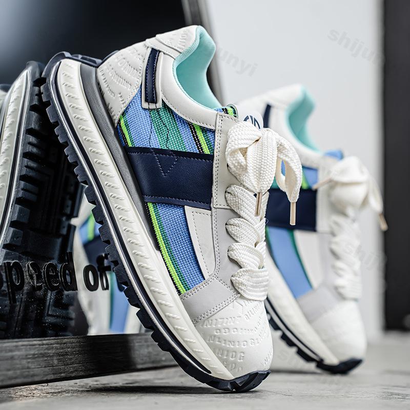 Fashion 2025 Niche Men Shoes Spring Casual Comfortable Sports Shoes Versatile Thick Sole Height Increasing Fashion Trend Chunky sneakers