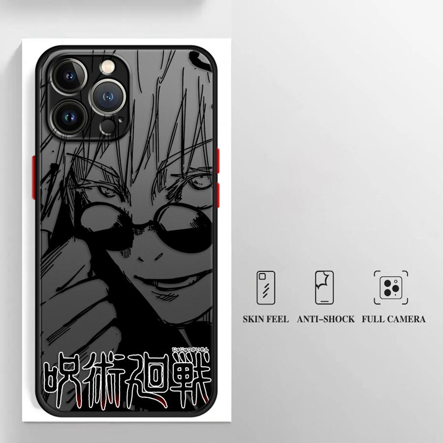 Case for Apple iPhone 14 11 Plus 13 Mini 12 8 7 SE 11 XR XS 15 Pro MAX 16 Soft Cover 14Pro 12Pro 16 Plus Japanese Anime Satoru