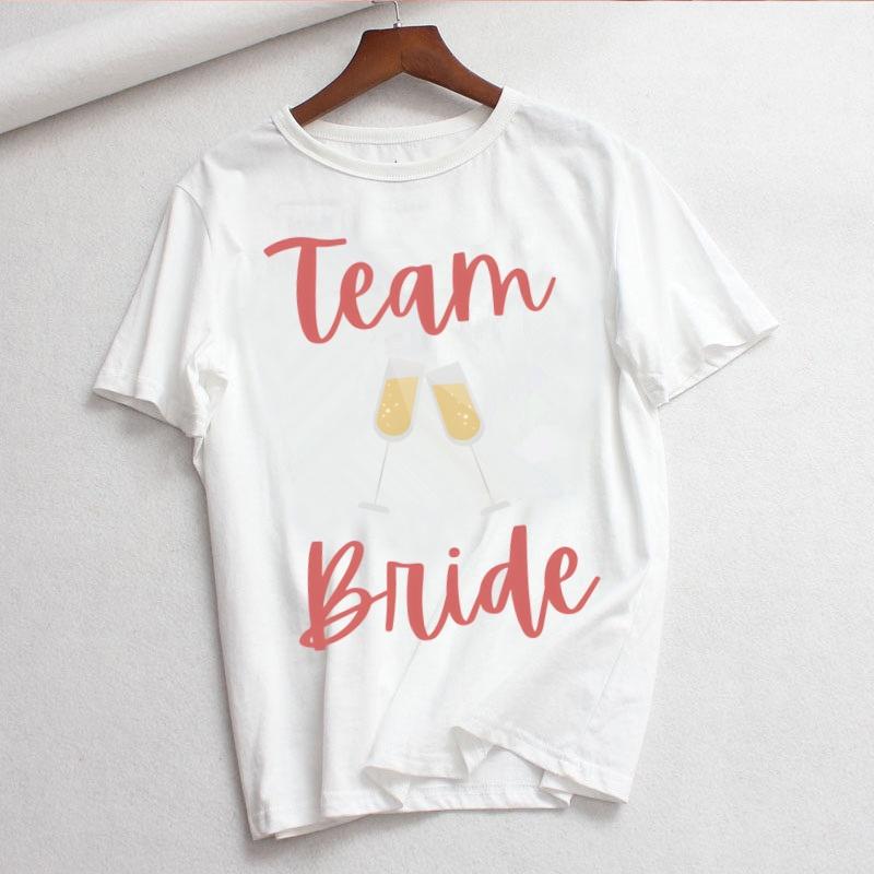 Bride Letter Wedding Bride To Be Bridal Hen Bachelorette Party Wedding Decoration Bridesmaid Women T Shirt Harajuku Korean