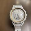 Used CASIO Baby-G White Gold Ladies Watch No Battery Used Good Condition
