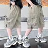 Boys' Summer Shorts Cropped Pants Quick Drying Pants Children's Boys' Work Pants Ice Silk Thin Style