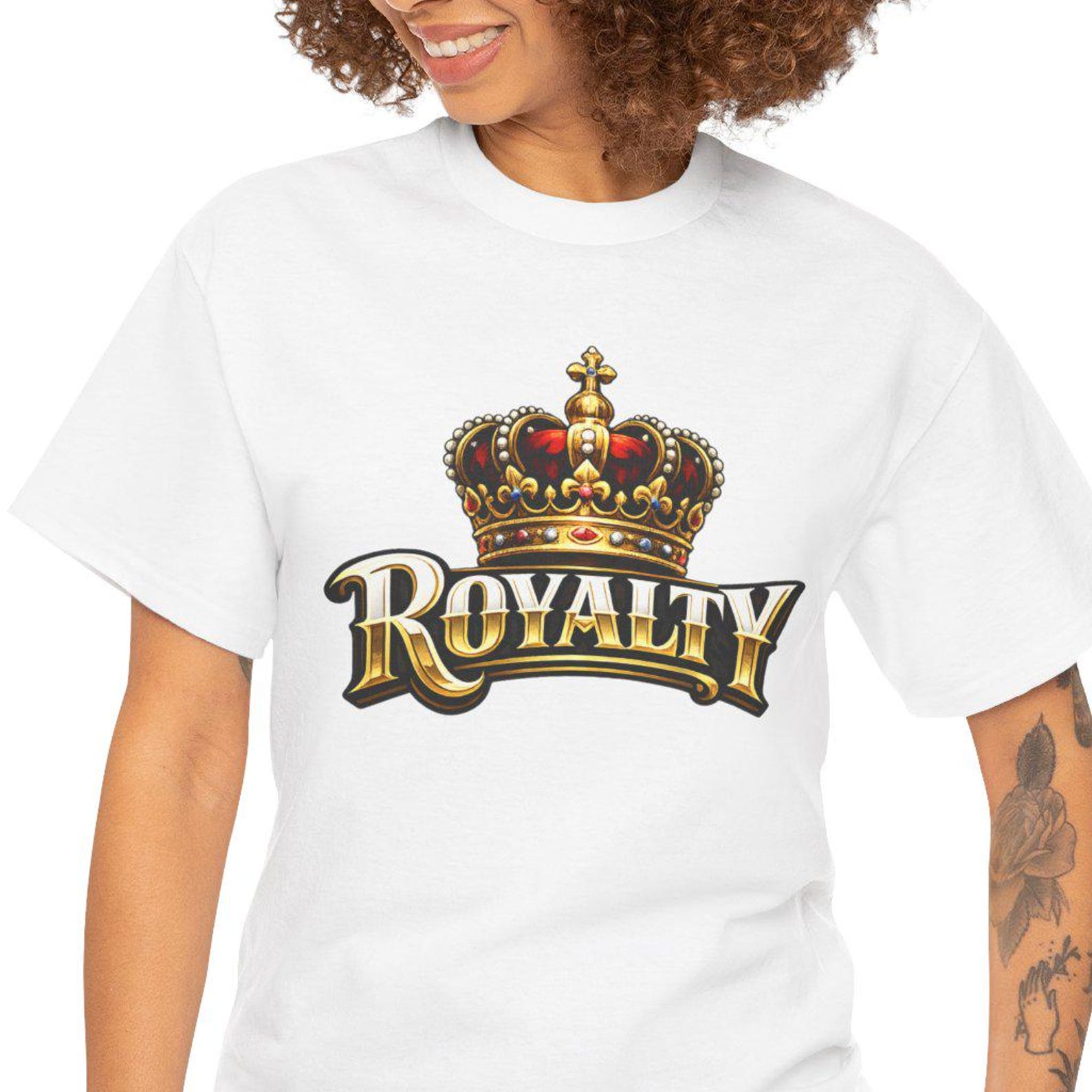 Royalty crown graphic Tee | Crown logo shirt, regal typography S