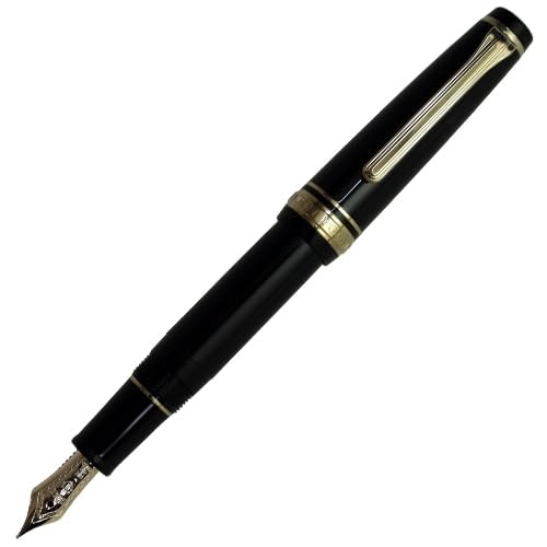 

Professional Gear Slim Mini Gold Fountain Pen, EF Extra Fine, Black, 11-1303-120