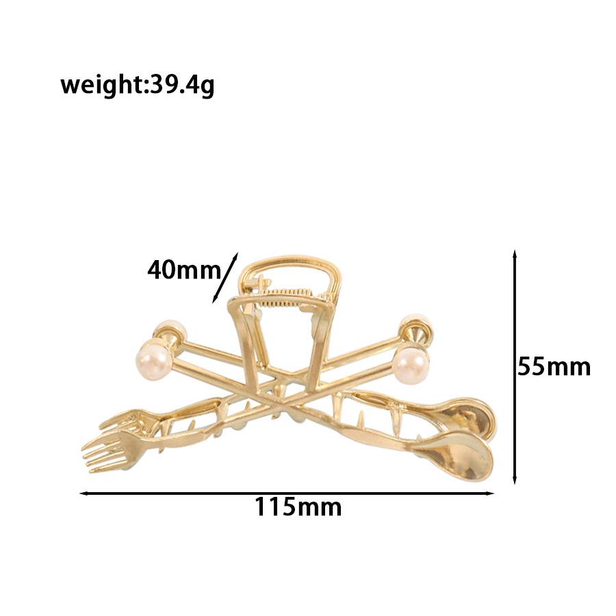 New Punk Geometric Metal Gold Silver Simple Hair Clip Claw for Women Trendy Large Crab Catches Clamp Korea Headwear Accessories