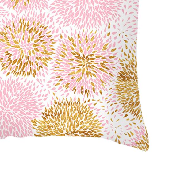 Cushion Cover Soft Washable Square Shape Rose Feathers Nordic Pillowcase for Bed