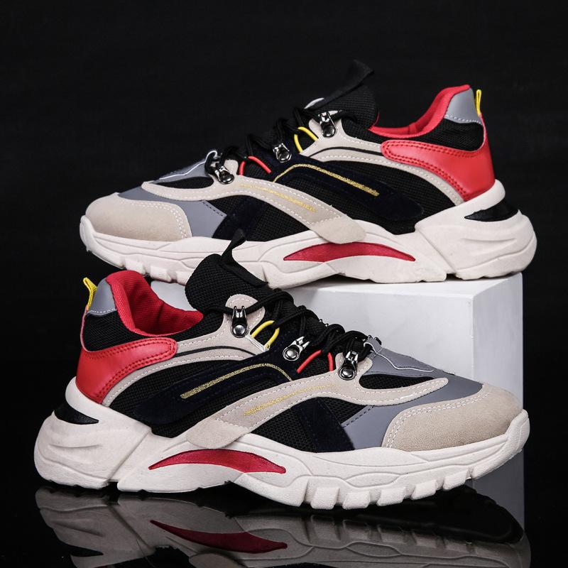 

Модная мужская обувь Осень 2024 Новая корейская версия трендовых парусиновых туфель Повседневная спортивная обувь Дышащая Универсальная мужская повседневная обувь 39 красный