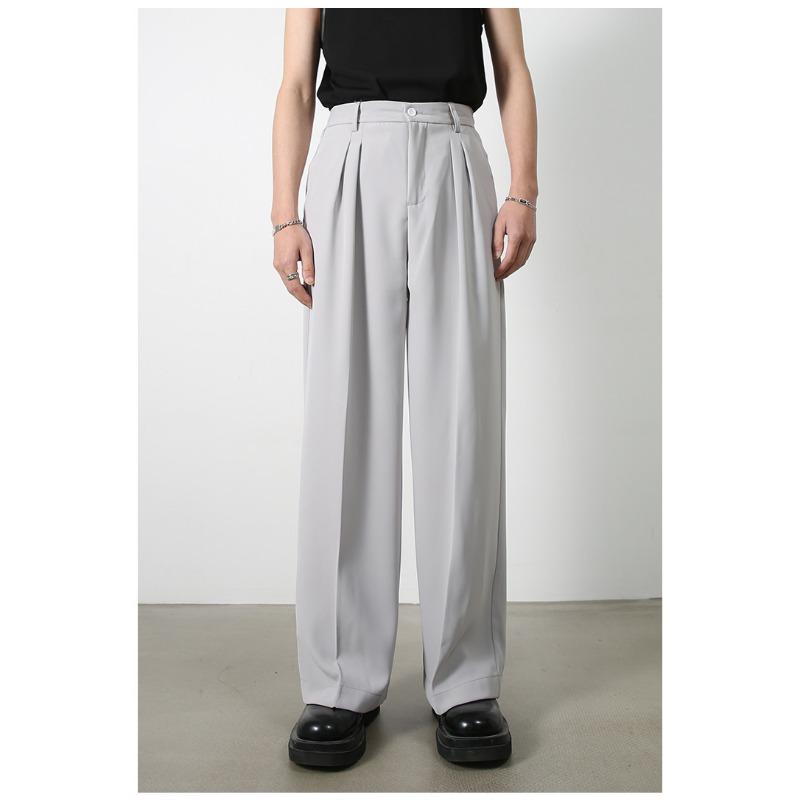 Long Trousers Versatile Men's Four Colors Suit Pants Men's Drape Suit Pants Straight Loose Wide-legged Pants Hundred Casual Pants Pants