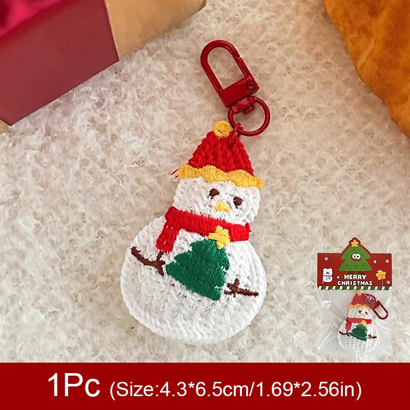 

1 шт. Брелок в форме рождественского персонажа, аксессуар для ключей и мобильных телефонов, подарки для друзей, брелоки, вечеринка, Санта-Клаус, снеговик, Рождество, 6 стилей E