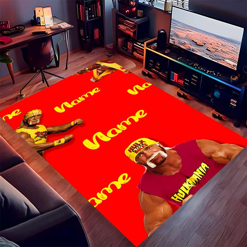 Custom personalization Hulk Hogan Print Area Rug - Soft, Washable Non-Slip Indoor Mat,Living Room,Home&Office Decorative Rug