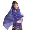 Copricapo Danza del Ventre Donna Fascia Scarf Headpiece Chiffon con Monete Costume da Ballo