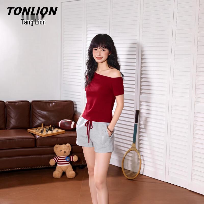 TonLion Women s Off-Shoulder Short Sleeve T-Shirt XL