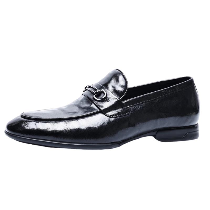Men s Top Grain Leather Slip-On Loafers 42
