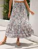 Bohemian Rayon Lace Spliced Long Dress for Beach Vacations