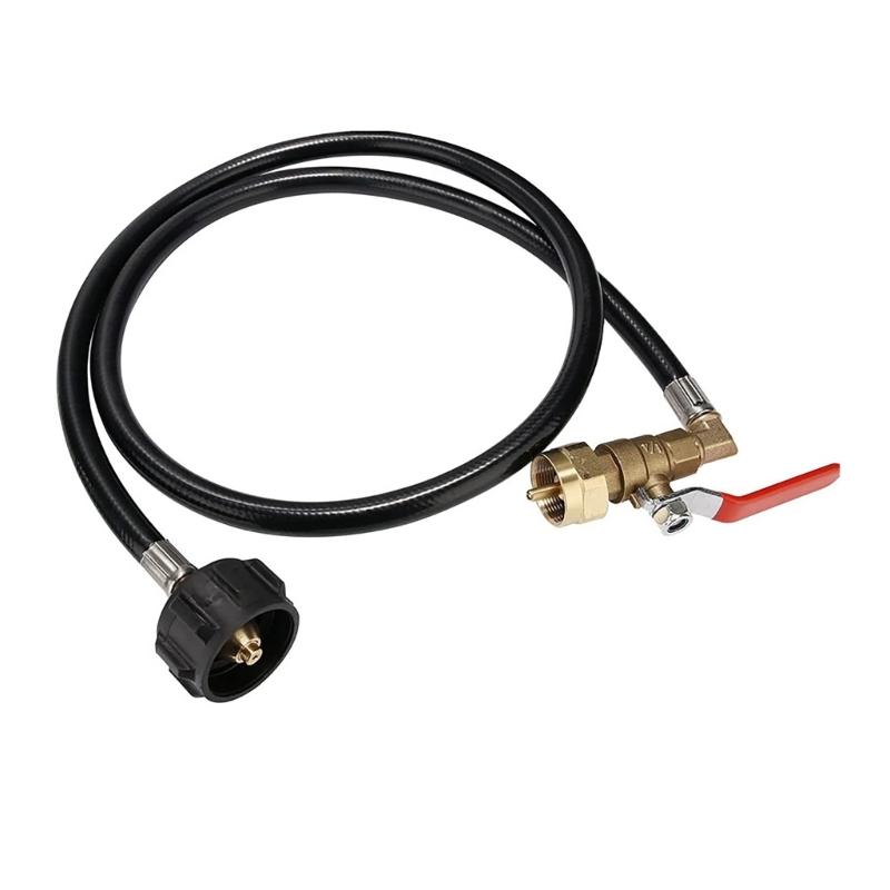 Upgraded Propane Refill Adapter Hose for 1lb Tanks Extension Propane Refill Hose with Control Valves Propane Tanks