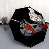 Witch, Sorcerer Themed Automatic Opening and Closing Umbrella, Brightly Colored 8-rib Portable Umbrella, Suitable for Men and Women, A Perfect Gift Fo