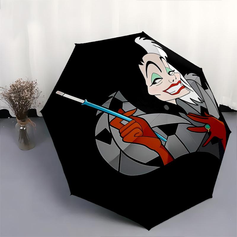Witch, Sorcerer Themed Automatic Opening and Closing Umbrella, Brightly Colored 8-rib Portable Umbrella, Suitable for Men and Women, A Perfect Gift Fo