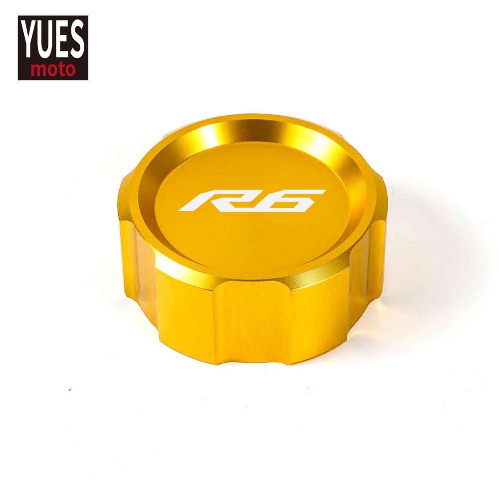 Motorcycle Accessories Front & Rear Brake Reservoir Fluid Cover For Yamaha YZF R6 2009- 2015 2016 2017 2018  