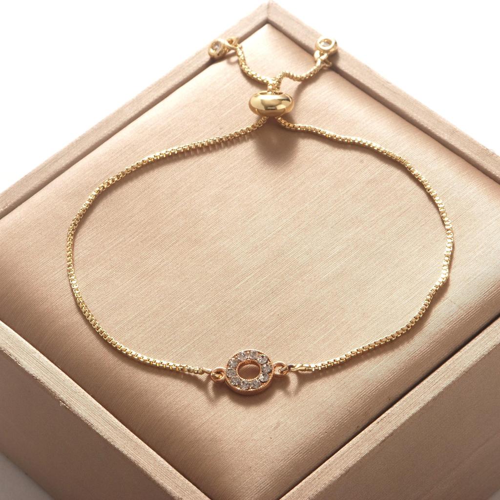 Adjustable Luxury Circle Pull-String Bracelet: Women’s Fashion Inspired by European, American & Southeast Asian Styles