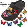 New 1PCS Butterfly Shoe Charms Summer Shoes Decorations Jeans for Girl Boy Designer Women Shoes Accessories for Shoes Charm Pins