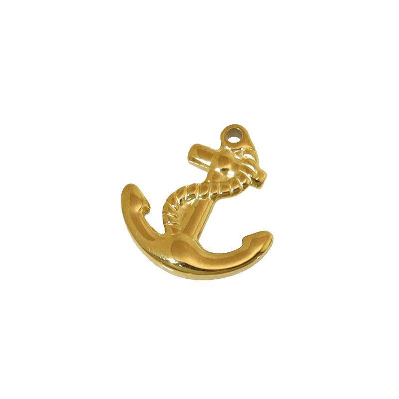 Edelstahl Meeresleben Seestern Muschel Schleife Kreuz DIY Anhänger Einzelner Anhänger Halskette Schmuck Zubehör