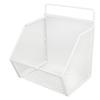 Hanging Wire Basket 13.2x10x15cm Adhesive Metal Small Wire Storage Basket for Kitchen Bathroom Bedroom