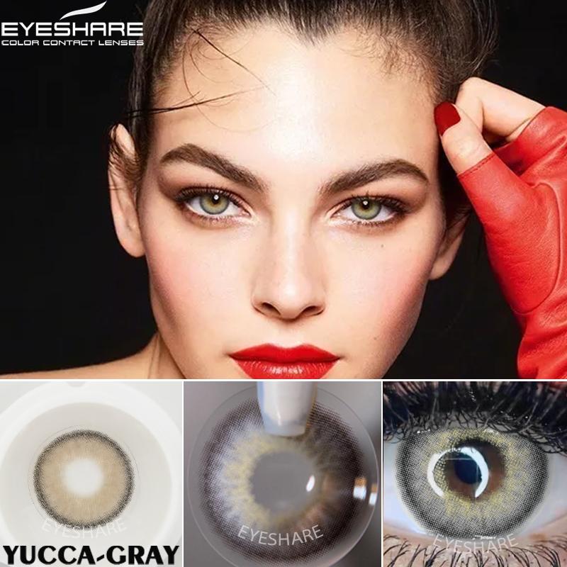 EYEHSARE Color Contact Lenses For Eyes 2pcs Natural Colored Lens Blue Pink Beauty Contact Lenses Eye Yearly Cosmetic Color Lens