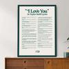 I Love You In Taylor-Swifts Lyrics Way Posters Retro Singer Music Quotes Canvas Painting and Picture Bedroom Wall Art Home Decor