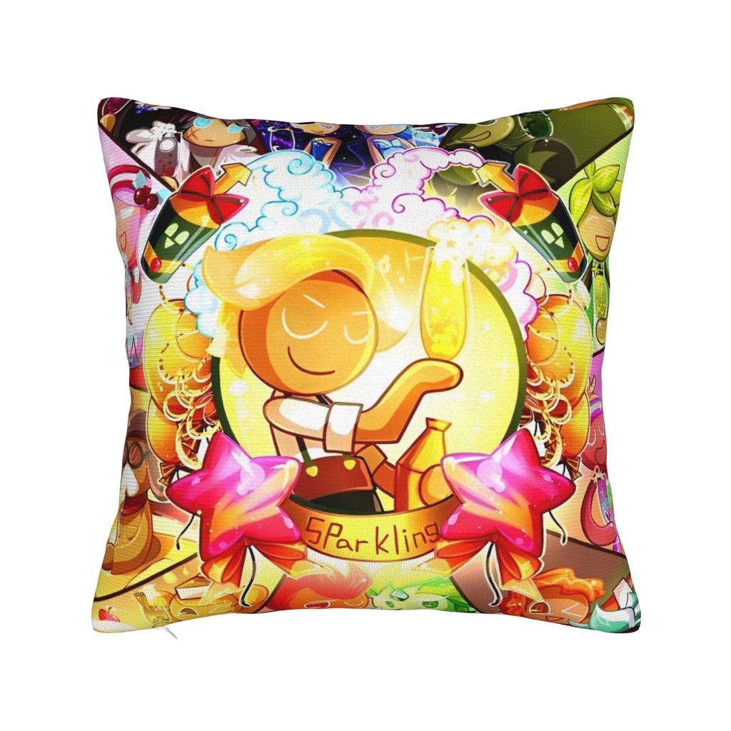 Milky Way Cookie Pillowcase Polyester Cushion Cover Decorations Cookie Run Kingdom Throw Pillow Case Cover Home Square 18'