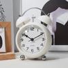 1.1 inch European retro alarm clock BB sound alarm silent hands quartz table clock ABS creative student night light table clock