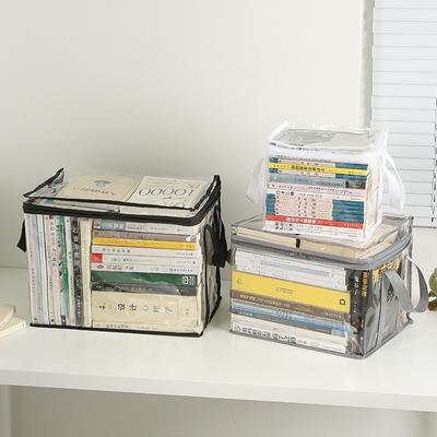 Book Storage Box Large Capacity Student Textbook Exercise Book Storage Bag Dormitory Home Portable Book Organiser Box