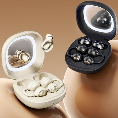 Ear Hook Wireless Earbuds Makeup Mirror Case Open-Ear Earphones Sport Earphones  For Sports