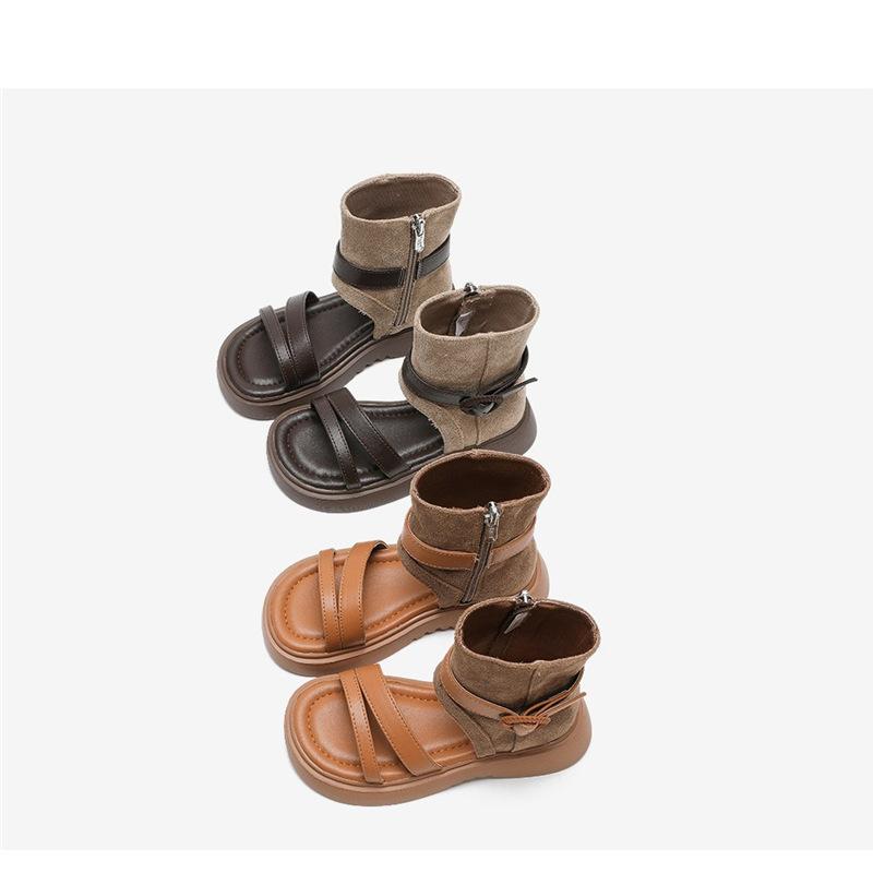 Children's sandals new summer non-slip lightweight girls' shoes Roman sandals beach shoes soft-soled student version