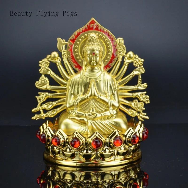 1PCS zinc alloy car mounted thousand handed Guanyin ornaments automotive supplies decorative gifts