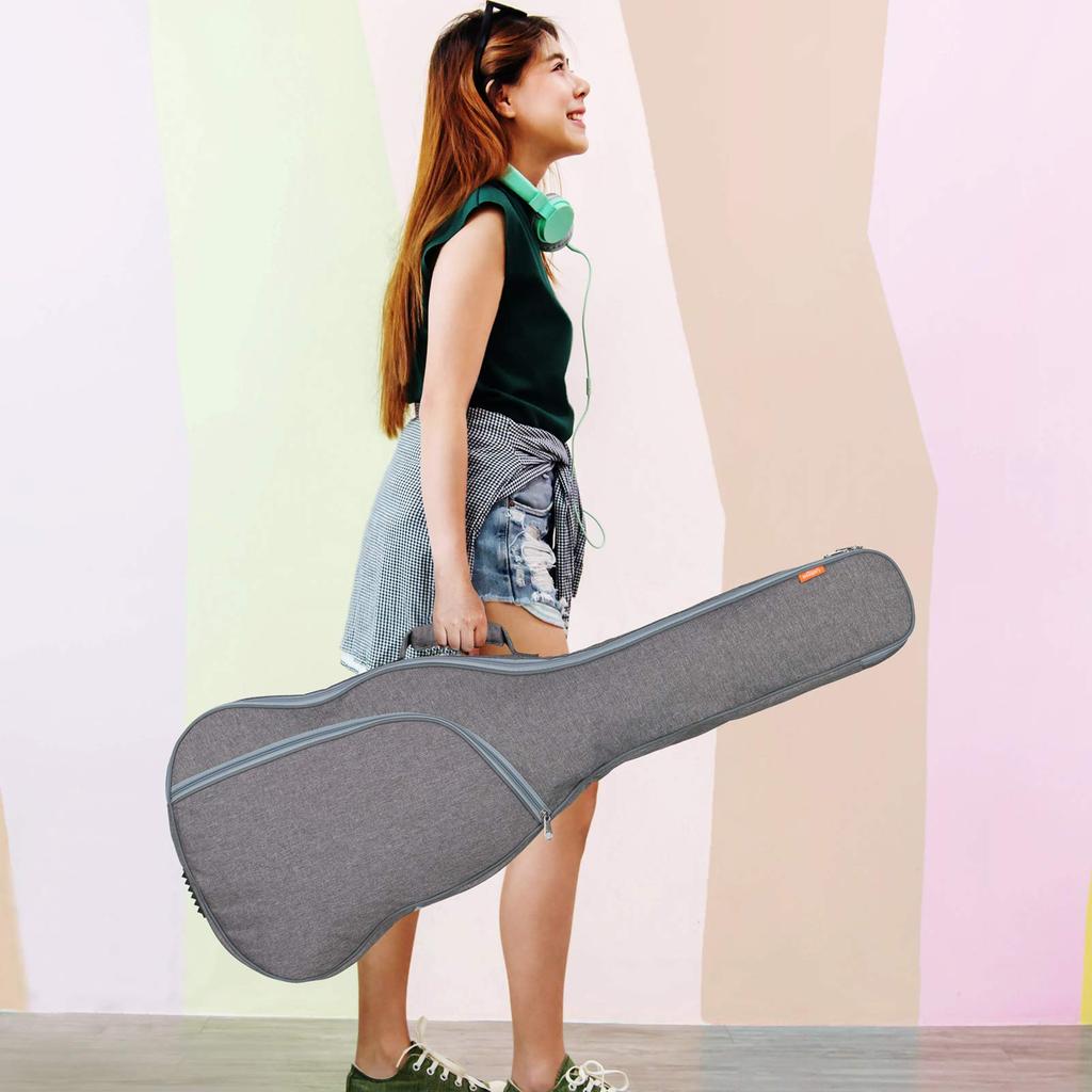 CAHAYA Lightweight Electric Guitar Soft Case with 9mm Sponge Shoulder and Large Pocket for Easy Model CY0175 (Patent No. 007468509-0001) Lining,