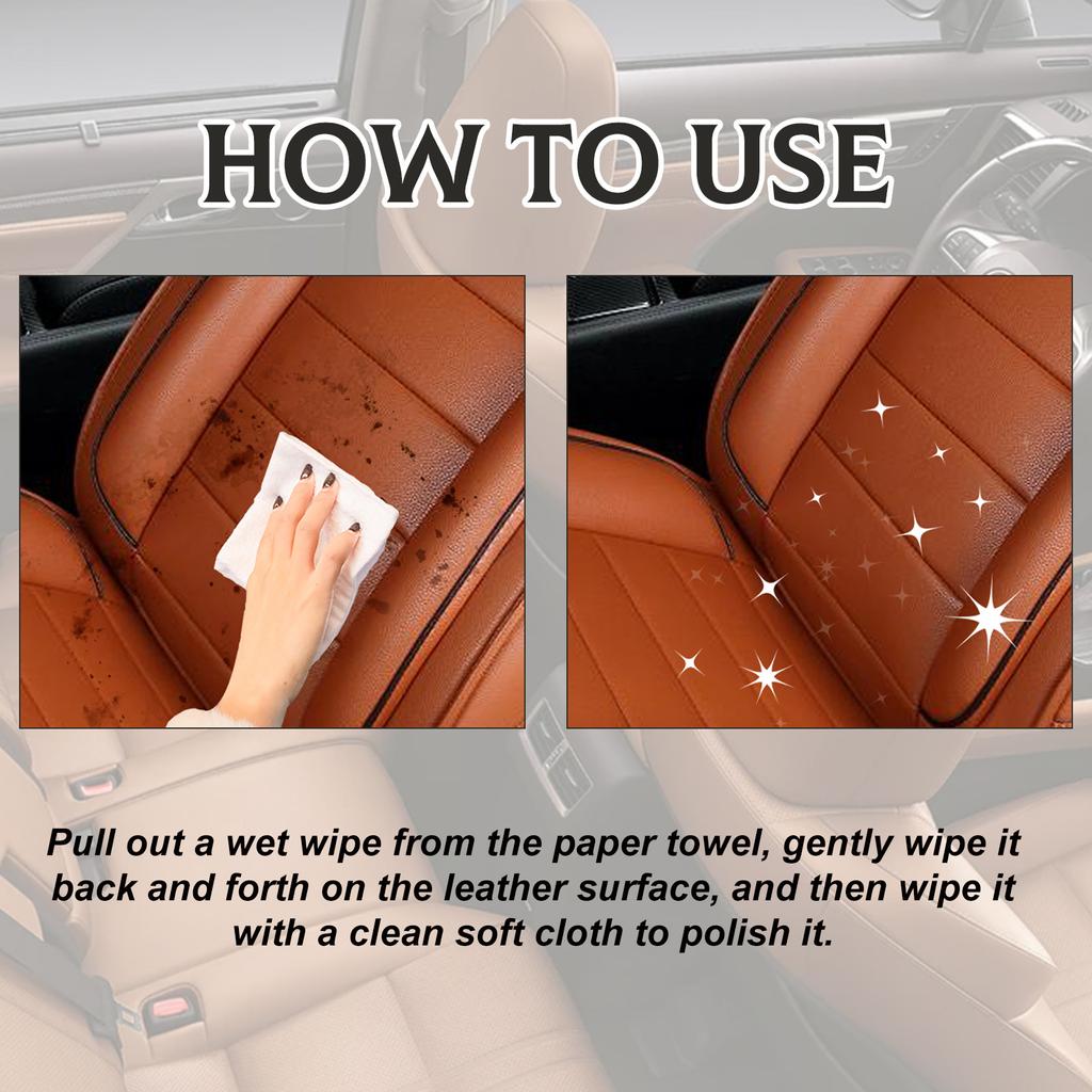 Rayhong Leather Cleaning Wipes Leather Sofa Car Seat Shoes Anti-cracking Fading Cleaning Care