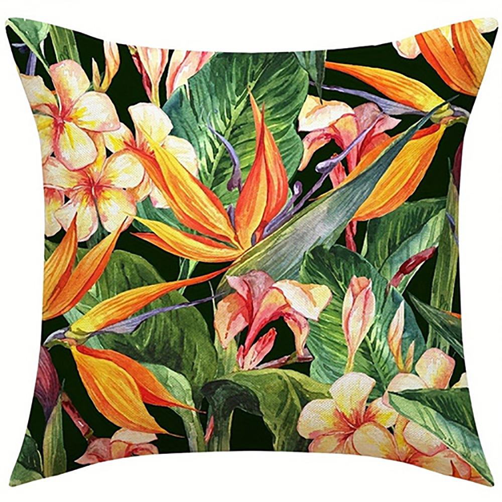 Exotic Floral Patterned PillowcaseSuitable for Sofa Car Bedroom Decorative Cushion Cover Pillow Cover